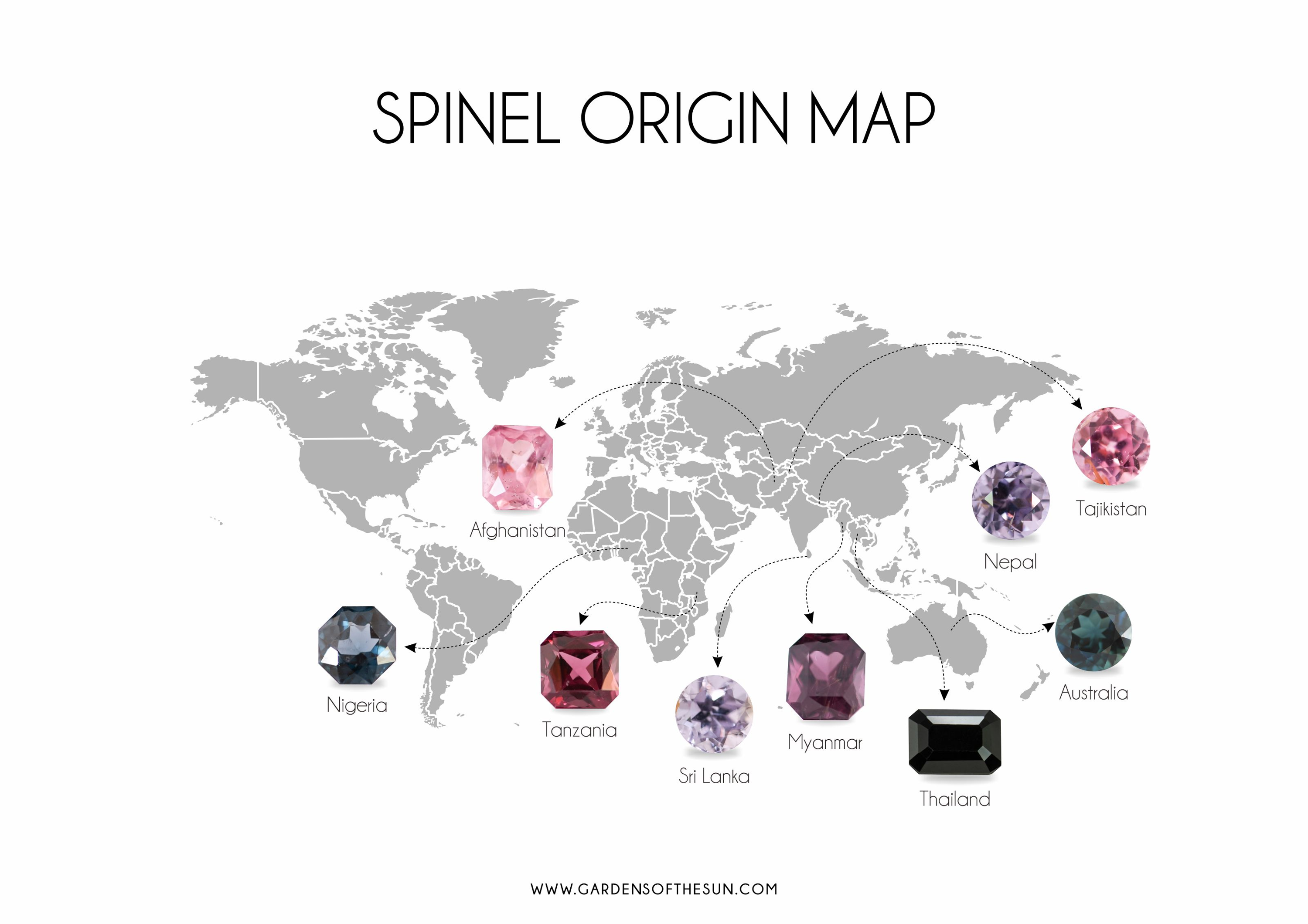 spinel origin map